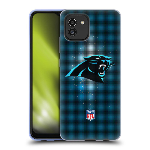 NFL Carolina Panthers Artwork LED Soft Gel Case for Samsung Galaxy A03 (2021)
