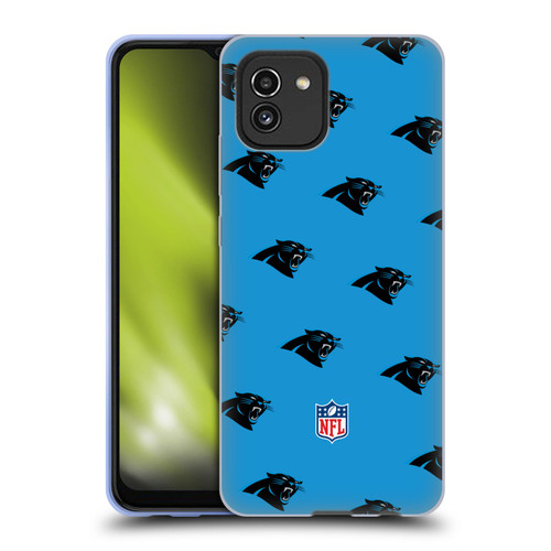 NFL Carolina Panthers Artwork Patterns Soft Gel Case for Samsung Galaxy A03 (2021)