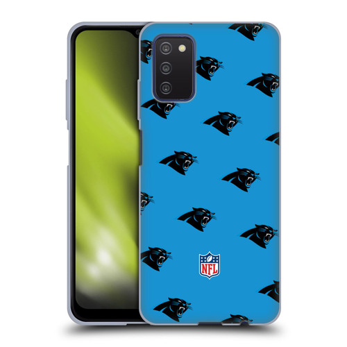 NFL Carolina Panthers Artwork Patterns Soft Gel Case for Samsung Galaxy A03s (2021)