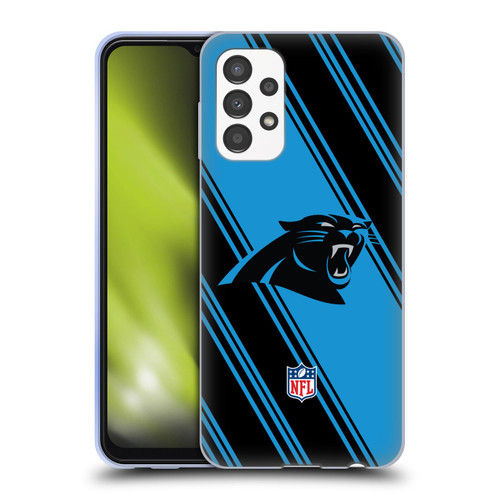 NFL Carolina Panthers Artwork Stripes Soft Gel Case for Samsung Galaxy A13 (2022)