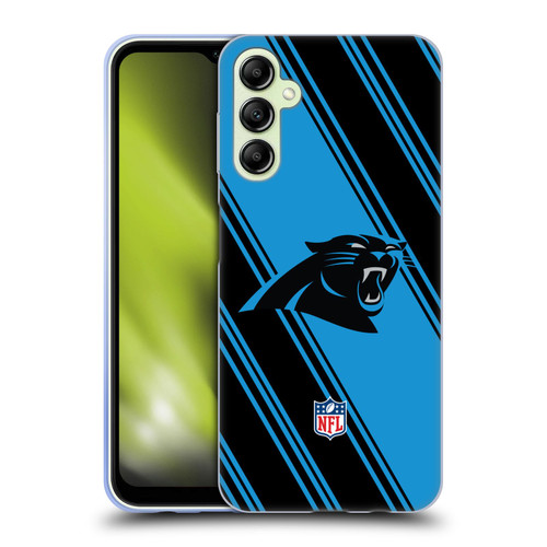 NFL Carolina Panthers Artwork Stripes Soft Gel Case for Samsung Galaxy A14 5G