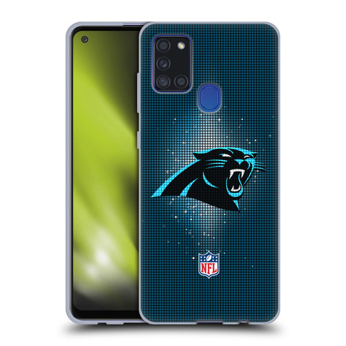 NFL Carolina Panthers Artwork LED Soft Gel Case for Samsung Galaxy A21s (2020)