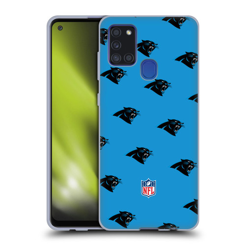 NFL Carolina Panthers Artwork Patterns Soft Gel Case for Samsung Galaxy A21s (2020)