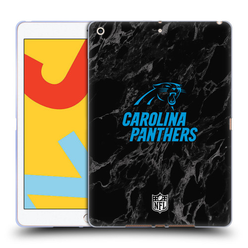 NFL Carolina Panthers Graphics Coloured Marble Soft Gel Case for Apple iPad 10.2 2019/2020/2021