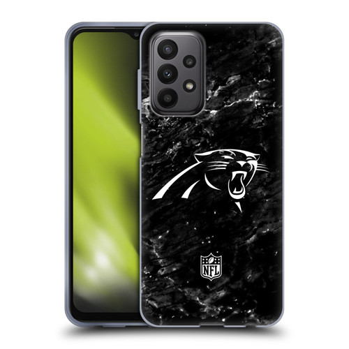 NFL Carolina Panthers Artwork Marble Soft Gel Case for Samsung Galaxy A23 / 5G (2022)