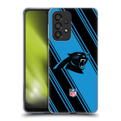 NFL Carolina Panthers Artwork Stripes Soft Gel Case for Samsung Galaxy A33 5G (2022)
