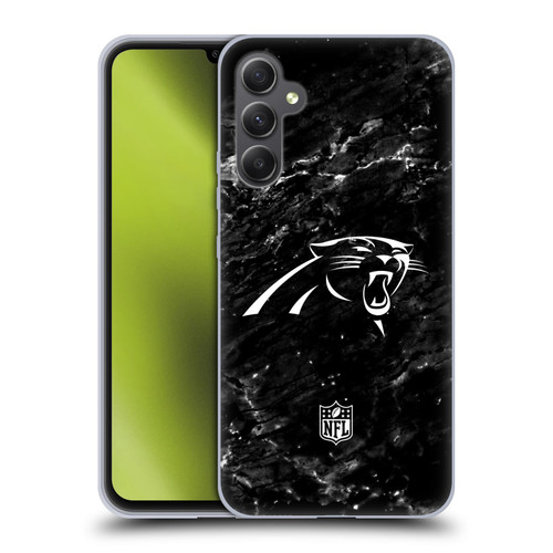 NFL Carolina Panthers Artwork Marble Soft Gel Case for Samsung Galaxy A34 5G