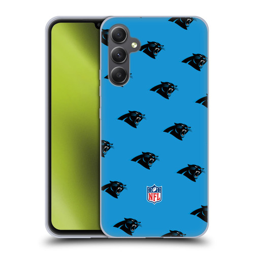 NFL Carolina Panthers Artwork Patterns Soft Gel Case for Samsung Galaxy A34 5G