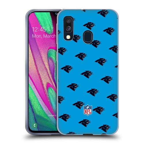 NFL Carolina Panthers Artwork Patterns Soft Gel Case for Samsung Galaxy A40 (2019)