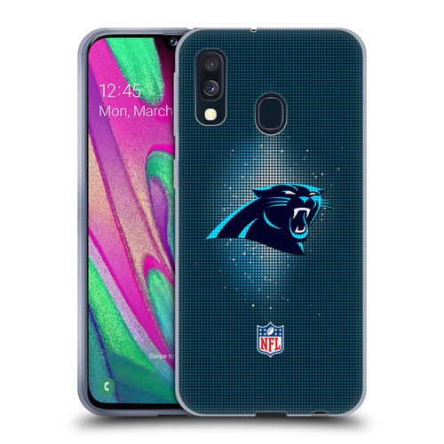 NFL Carolina Panthers Artwork LED Soft Gel Case for Samsung Galaxy A40 (2019)