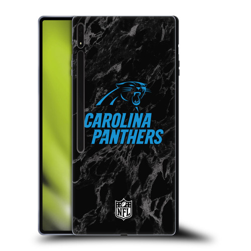 NFL Carolina Panthers Graphics Coloured Marble Soft Gel Case for Samsung Galaxy Tab S8 Ultra