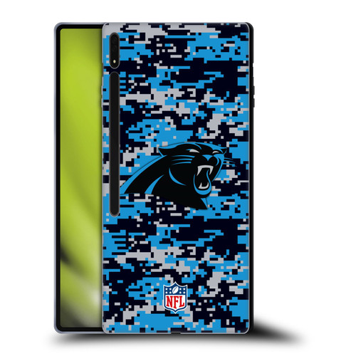 NFL Carolina Panthers Graphics Digital Camouflage Soft Gel Case for Samsung Galaxy Tab S8 Ultra