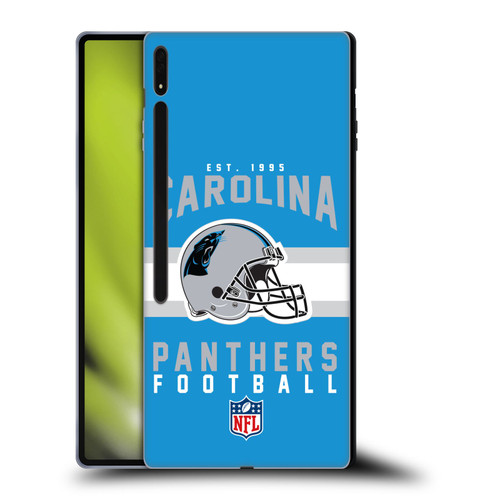 NFL Carolina Panthers Graphics Helmet Typography Soft Gel Case for Samsung Galaxy Tab S8 Ultra