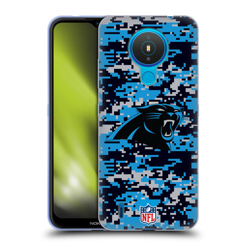 NFL Carolina Panthers Graphics Digital Camouflage Soft Gel Case for Nokia 1.4