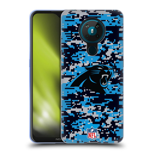NFL Carolina Panthers Graphics Digital Camouflage Soft Gel Case for Nokia 5.3