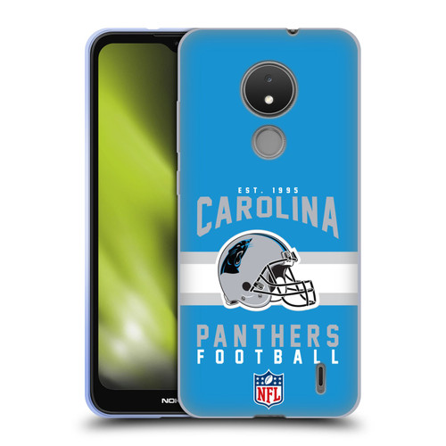 NFL Carolina Panthers Graphics Helmet Typography Soft Gel Case for Nokia C21