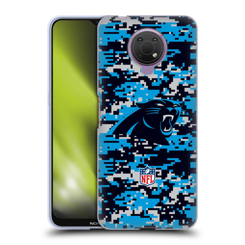 NFL Carolina Panthers Graphics Digital Camouflage Soft Gel Case for Nokia G10