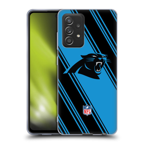 NFL Carolina Panthers Artwork Stripes Soft Gel Case for Samsung Galaxy A52 / A52s / 5G (2021)