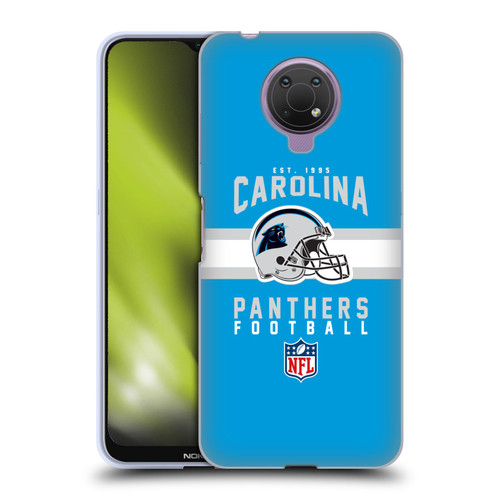 NFL Carolina Panthers Graphics Helmet Typography Soft Gel Case for Nokia G10