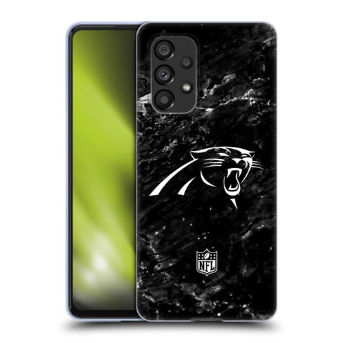 NFL Carolina Panthers Artwork Marble Soft Gel Case for Samsung Galaxy A53 5G (2022)