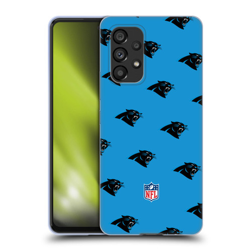 NFL Carolina Panthers Artwork Patterns Soft Gel Case for Samsung Galaxy A53 5G (2022)