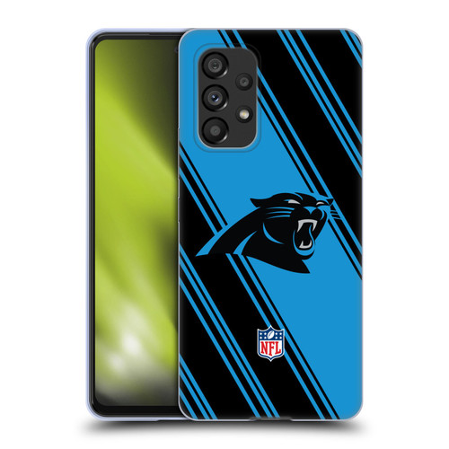 NFL Carolina Panthers Artwork Stripes Soft Gel Case for Samsung Galaxy A53 5G (2022)