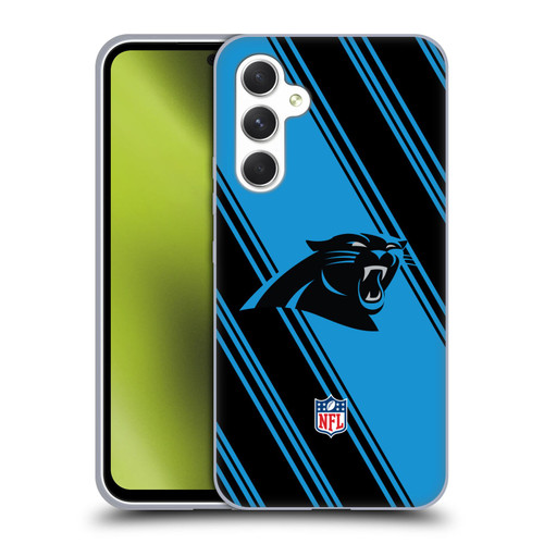 NFL Carolina Panthers Artwork Stripes Soft Gel Case for Samsung Galaxy A54 5G