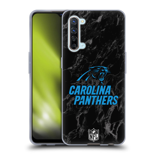 NFL Carolina Panthers Graphics Coloured Marble Soft Gel Case for OPPO Find X2 Lite 5G