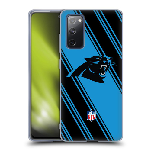 NFL Carolina Panthers Artwork Stripes Soft Gel Case for Samsung Galaxy S20 FE / 5G