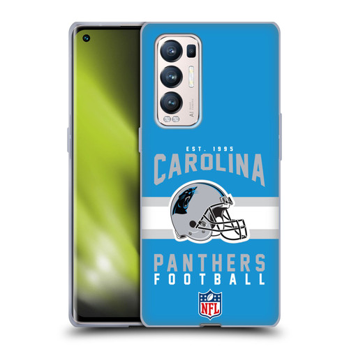 NFL Carolina Panthers Graphics Helmet Typography Soft Gel Case for OPPO Find X3 Neo / Reno5 Pro+ 5G