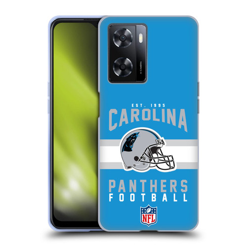 NFL Carolina Panthers Graphics Helmet Typography Soft Gel Case for OPPO A57s