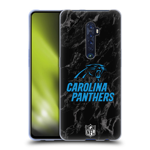 NFL Carolina Panthers Graphics Coloured Marble Soft Gel Case for OPPO Reno 2