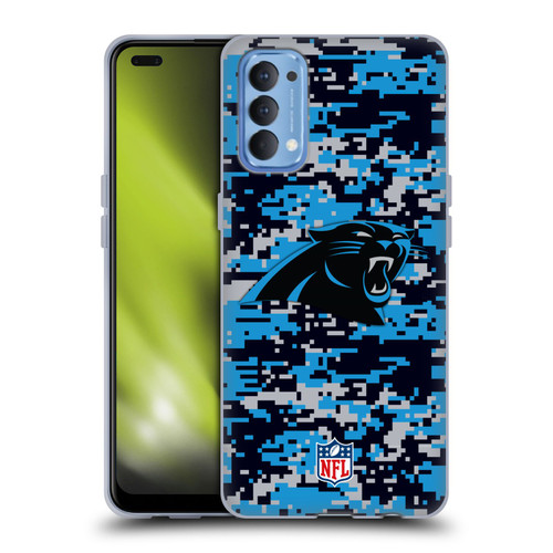 NFL Carolina Panthers Graphics Digital Camouflage Soft Gel Case for OPPO Reno 4 5G
