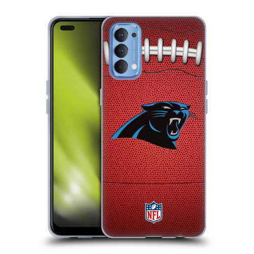 NFL Carolina Panthers Graphics Football Soft Gel Case for OPPO Reno 4 5G