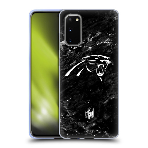 NFL Carolina Panthers Artwork Marble Soft Gel Case for Samsung Galaxy S20 / S20 5G