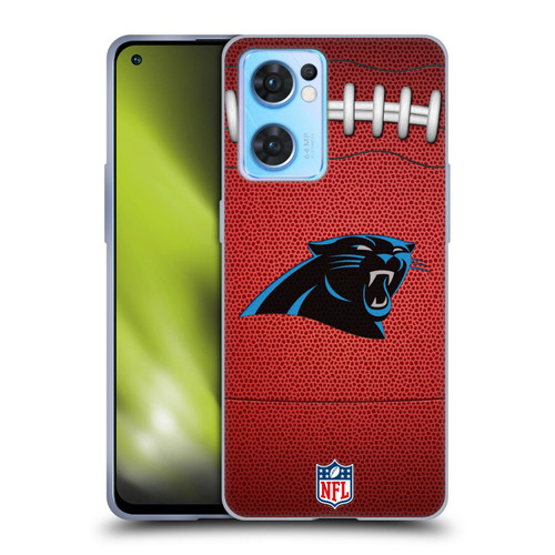 NFL Carolina Panthers Graphics Football Soft Gel Case for OPPO Reno7 5G / Find X5 Lite
