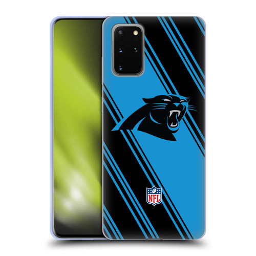 NFL Carolina Panthers Artwork Stripes Soft Gel Case for Samsung Galaxy S20+ / S20+ 5G