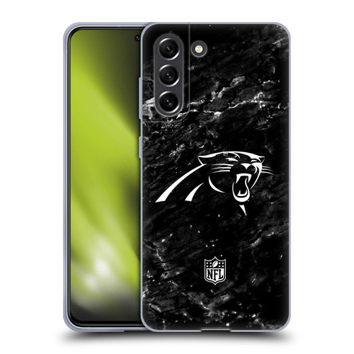 NFL Carolina Panthers Artwork Marble Soft Gel Case for Samsung Galaxy S21 FE 5G