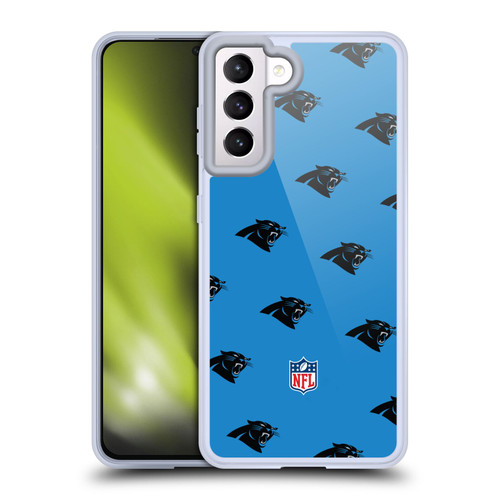 NFL Carolina Panthers Artwork Patterns Soft Gel Case for Samsung Galaxy S21 5G