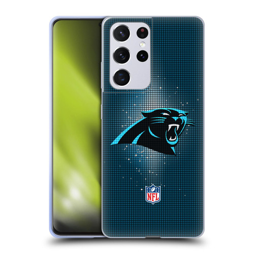 NFL Carolina Panthers Artwork LED Soft Gel Case for Samsung Galaxy S21 Ultra 5G