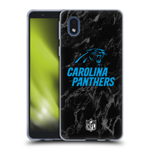 NFL Carolina Panthers Graphics Coloured Marble Soft Gel Case for Samsung Galaxy A01 Core (2020)