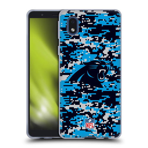 NFL Carolina Panthers Graphics Digital Camouflage Soft Gel Case for Samsung Galaxy A01 Core (2020)