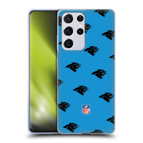 NFL Carolina Panthers Artwork Patterns Soft Gel Case for Samsung Galaxy S21 Ultra 5G