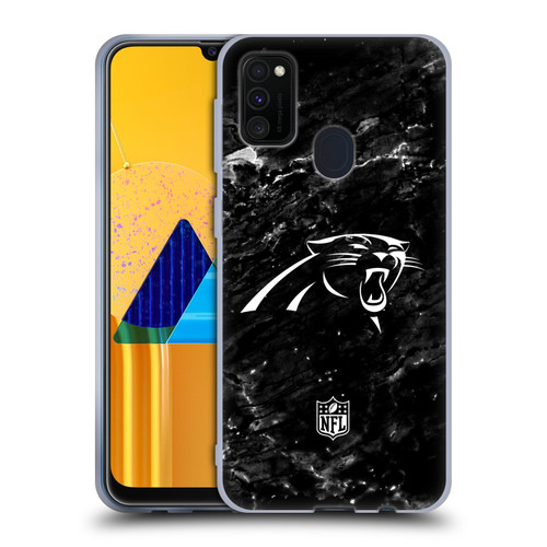 NFL Carolina Panthers Artwork Marble Soft Gel Case for Samsung Galaxy M30s (2019)/M21 (2020)