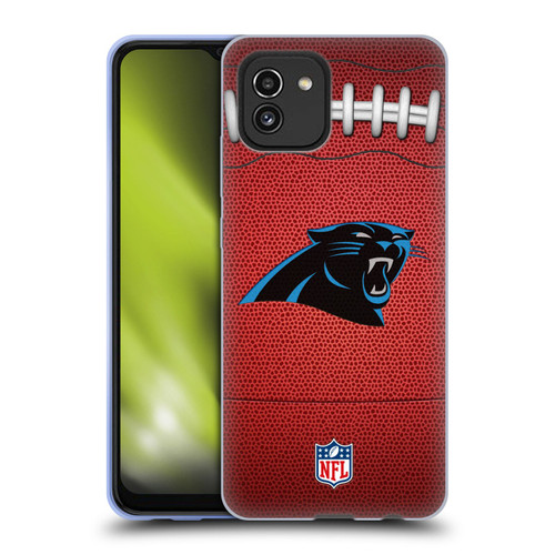 NFL Carolina Panthers Graphics Football Soft Gel Case for Samsung Galaxy A03 (2021)