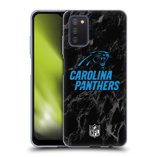 NFL Carolina Panthers Graphics Coloured Marble Soft Gel Case for Samsung Galaxy A03s (2021)