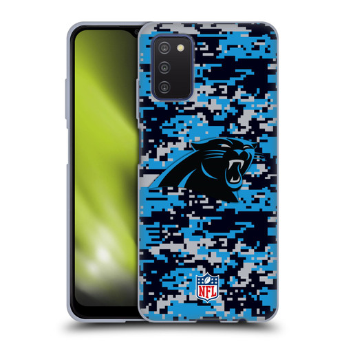 NFL Carolina Panthers Graphics Digital Camouflage Soft Gel Case for Samsung Galaxy A03s (2021)