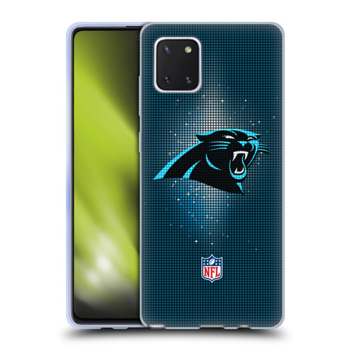 NFL Carolina Panthers Artwork LED Soft Gel Case for Samsung Galaxy Note10 Lite