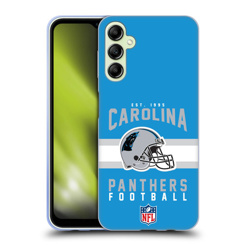 NFL Carolina Panthers Graphics Helmet Typography Soft Gel Case for Samsung Galaxy A14 5G