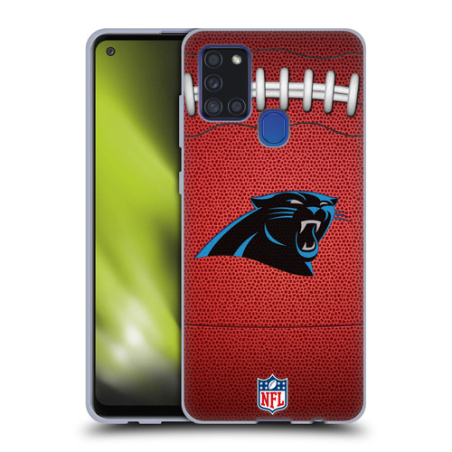 NFL Carolina Panthers Graphics Football Soft Gel Case for Samsung Galaxy A21s (2020)